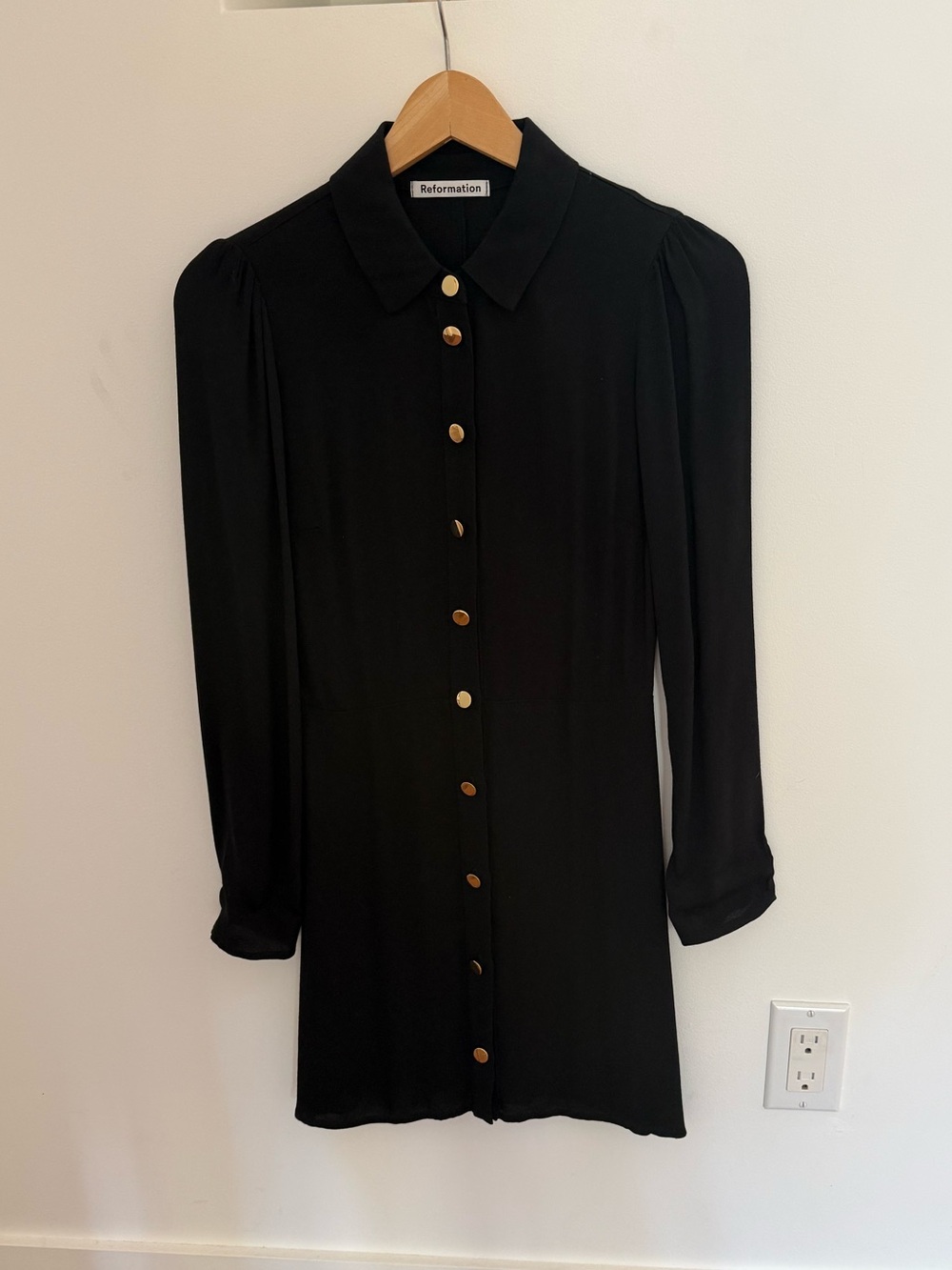 Reformation Black Hugh Dress